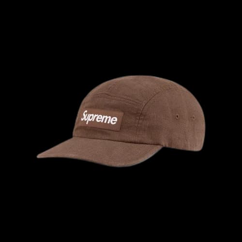Supreme Linen Fitted Camp Cap 'Brown'
