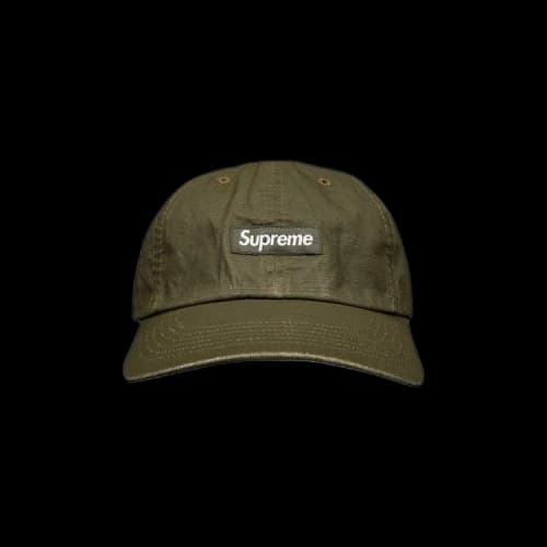 Supreme Small Box Coated Linen 6-Panel 'Olive'