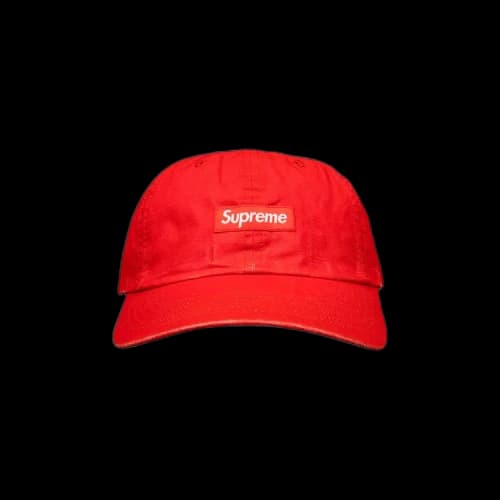 Supreme Small Box Coated Linen 6-Panel 'Red'