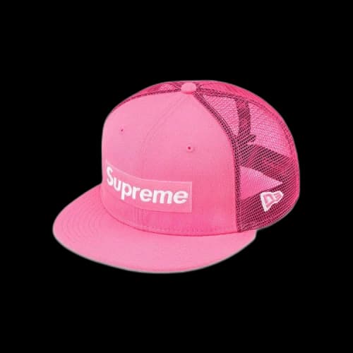 Supreme Box Logo Mesh Back New Era 'Pink'