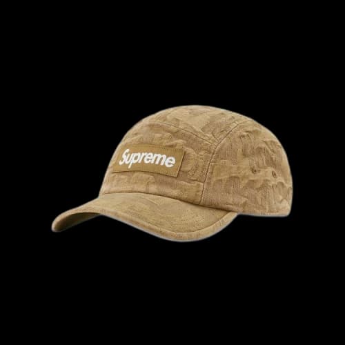 Supreme Fat Tip Jacquard Denim Camp Cap 'Olive'