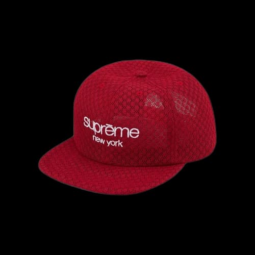 Supreme Classic Logo Air Mesh 6-Panel 'Red'