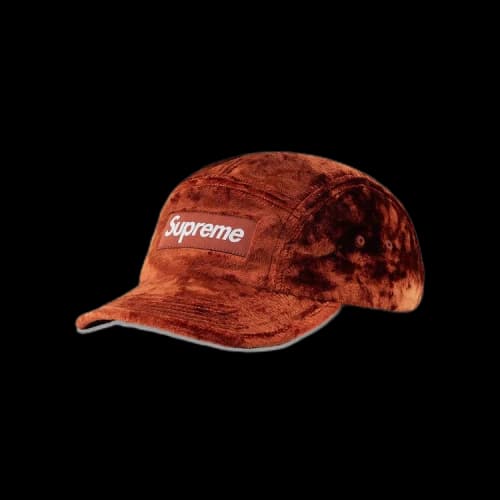 Supreme Crushed Velvet Camp Cap 'Rust'