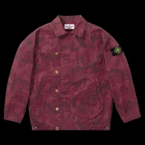 Supreme x Stone Island Reactive Ice Camo Ripstop Jacket 'Red'