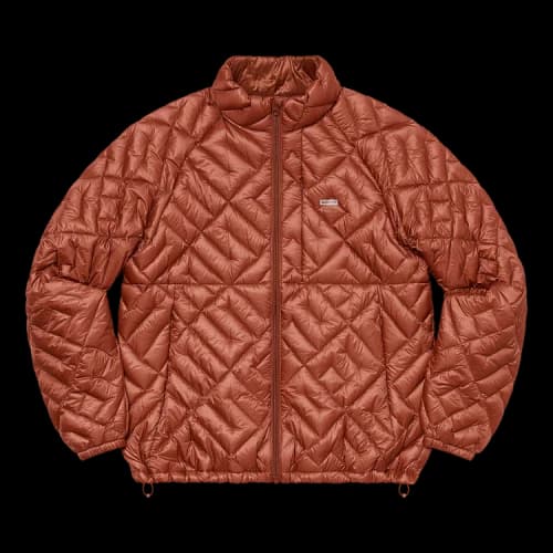 Supreme Spellout Quilted Lightweight Down Jacket 'Rust'