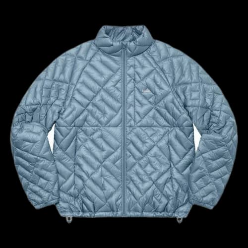 Supreme Spellout Quilted Lightweight Down Jacket 'Slate'