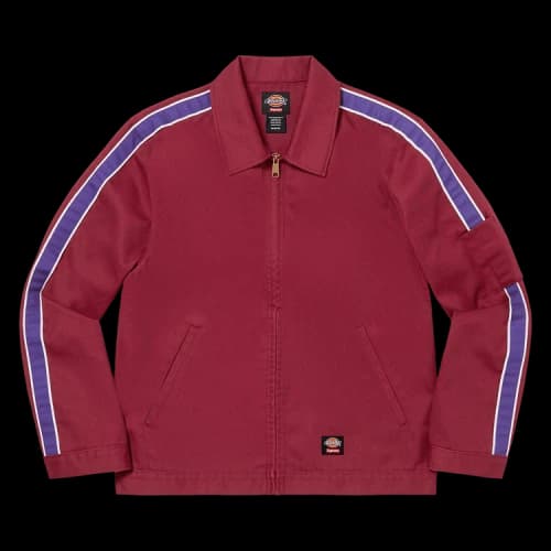 Supreme x Dickies Stripe Eisenhower Jacket 'Maroon'