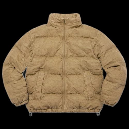 Supreme Fat Tip Jacquard Denim Puffer Jacket 'Olive'