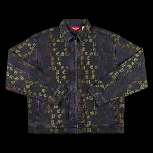 Supreme Gradient Jacquard Denim Work Jacket 'Black'