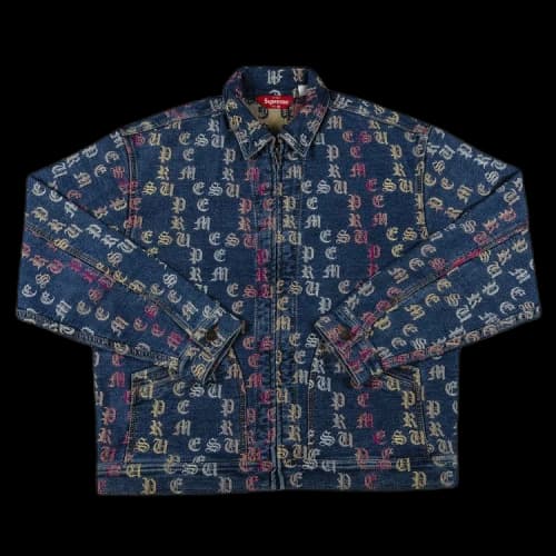 Supreme Gradient Jacquard Denim Work Jacket 'Blue'