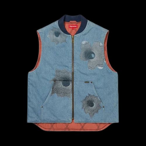 Supreme x Nate Lowman Work Vest 'Denim'