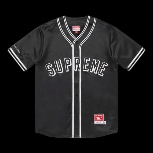 Supreme x Mitchell & Ness Stadium Satin Varsity Jacket 'Black'