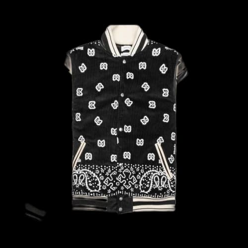 Rhude Bandana Bomber Jacket 'Black/White'
