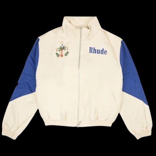 Rhude Flight Varsity Jacket 'Cream/Blue'