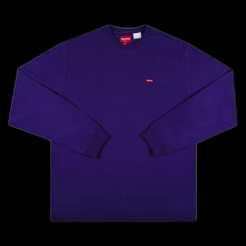 Supreme Small Box Long-Sleeve Tee 'Purple'
