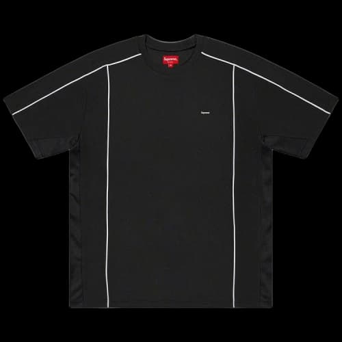 Supreme Mesh Panel Short-Sleeve Top 'Black'