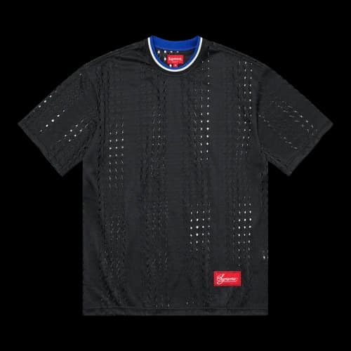 Supreme Preforated Stripe Warm Up Top 'Black'