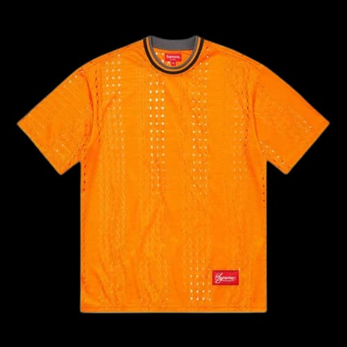 Supreme Preforated Stripe Warm Up Top 'Orange'