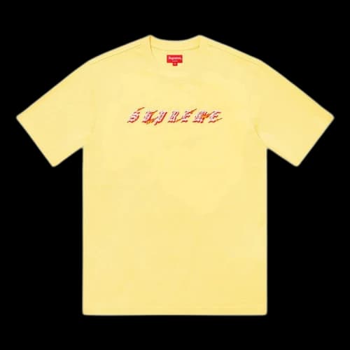 Supreme Flames Short-Sleeve Top 'Pale Yellow'