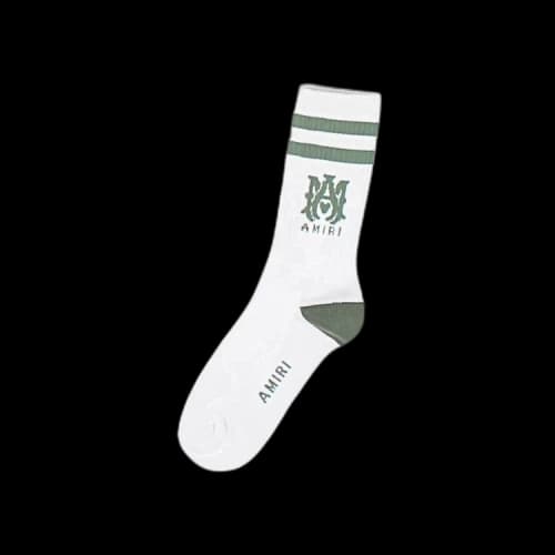 Amiri Striped Socks 'Military Green'
