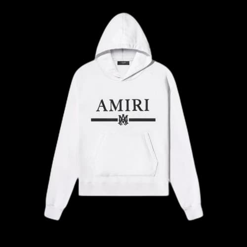 Amiri Bar Embroidery Hoodie 'White'