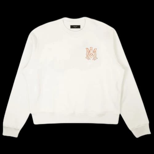 Amiri Watercolor MA Logo Crewneck Sweatshirt 'White'