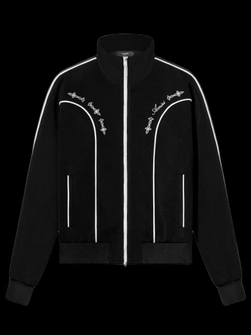 AMIRI Johnny Velour Track Jacket Black