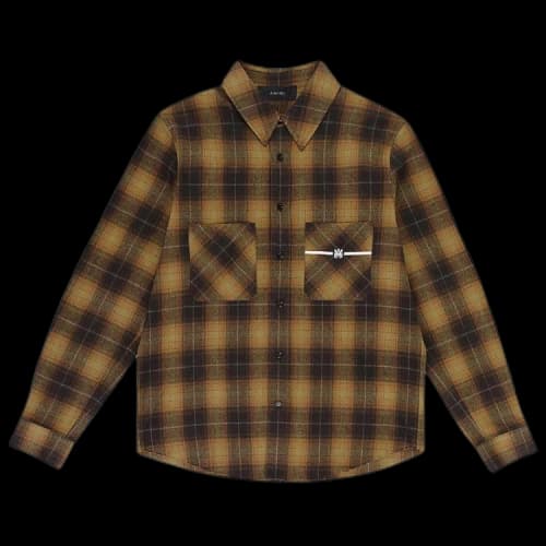 Amiri Flannel Flannel Shirt 'Brown'