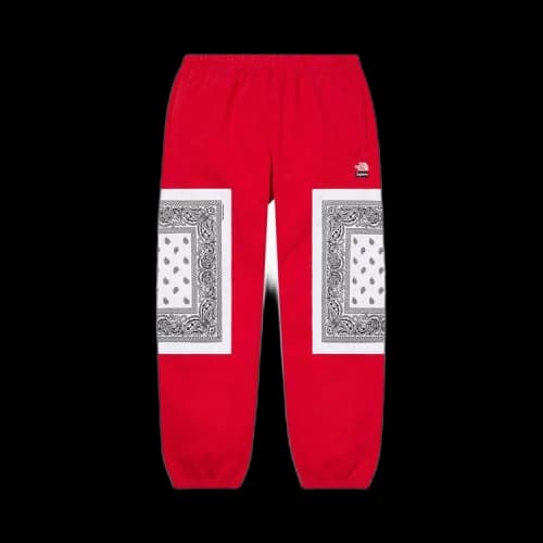 Supreme x The North Face Bandana Sweatpant 'Red'