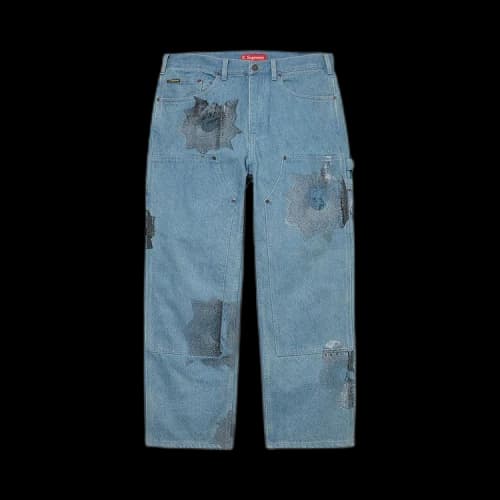 Supreme x Nate Lowman Double Knee Painter Pant 'Denim'