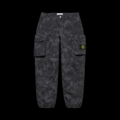 Supreme x Stone Island Reactive Ice Camo Ripstop Cargo Pant 'Black'