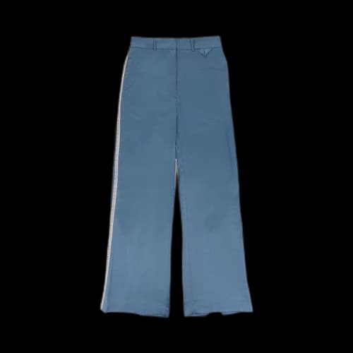 Rhude Back Slit W/ Trim Straight Pants 'Blue/White'