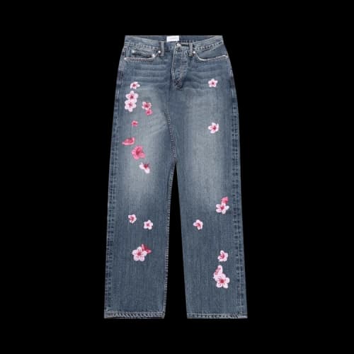 Rhude Blossom Embroidered Denim 'Indigo'