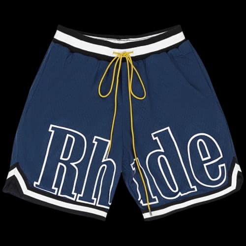 Rhude Court Logo Shorts 'Navy'
