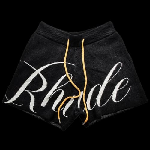Rhude Knit Logo Short 'Black/Creme'