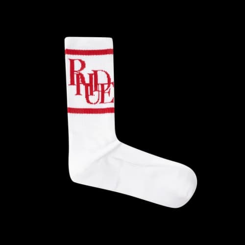 Rhude Scramble Logo Socks 'White/Red'