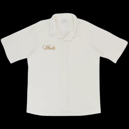 Rhude Loop Terry Polo Shirt 'Cream'