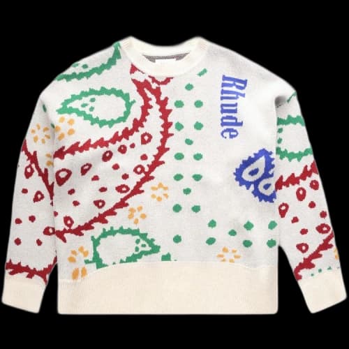 Rhude Bandana Knit 'Crème/Multicolor'