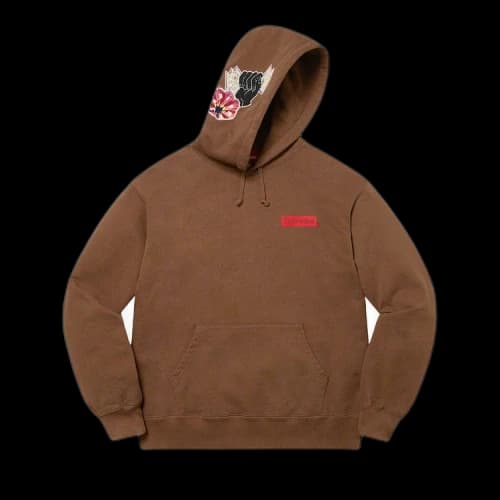 Supreme Instant High Patches Hooded Sweatshirt 'Brown'