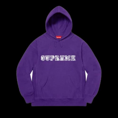 Supreme Lace Hooded Sweatshirt 'Purple'