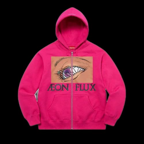 Supreme Aeon Flux Zip Up Hooded Sweatshirt 'Fuchsia'