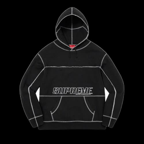 Supreme Coverstitch Hooded Sweatshirt 'Black'
