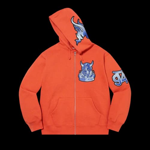 Supreme Demon Zip Up Hooded Sweatshirt 'Burnt Orange'