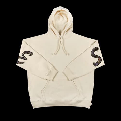 Supreme Beaded Hooded Sweatshirt 'Natural'