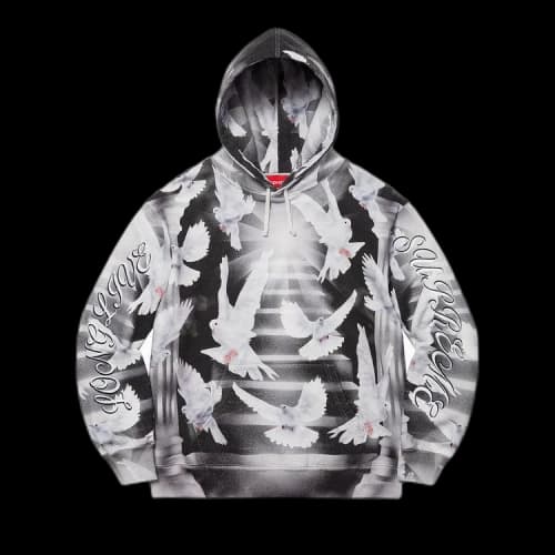 Supreme Doves Hooded Sweatshirt 'Black'