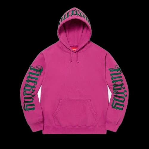 Supreme Ambigram Hooded Sweatshirt 'Raspberry'