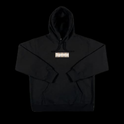 Supreme x Burberry Box Logo Hooded Sweatshirt 'Black'