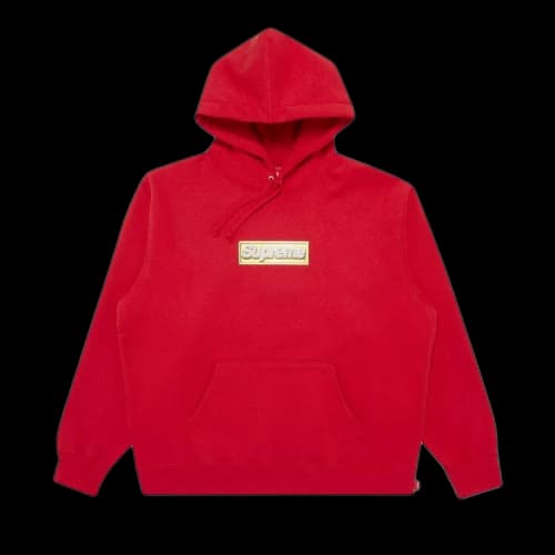 Supreme Bling Box Logo Hooded Sweatshirt 'Red'