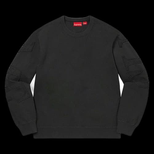 Supreme Tonal Appliqué Crewneck 'Black'