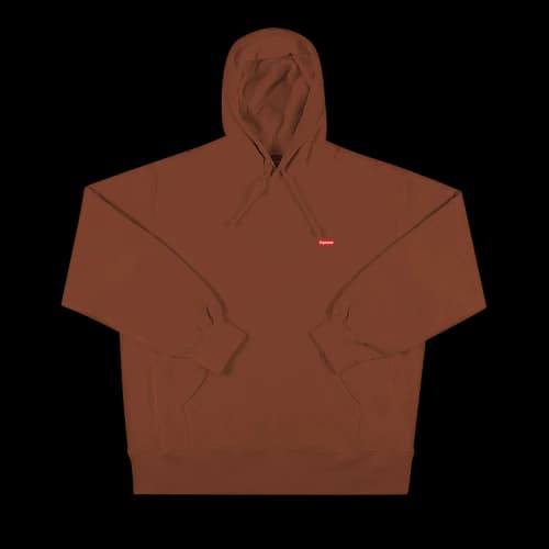 Supreme Enamel Small Box Hooded Sweatshirt 'Brown'